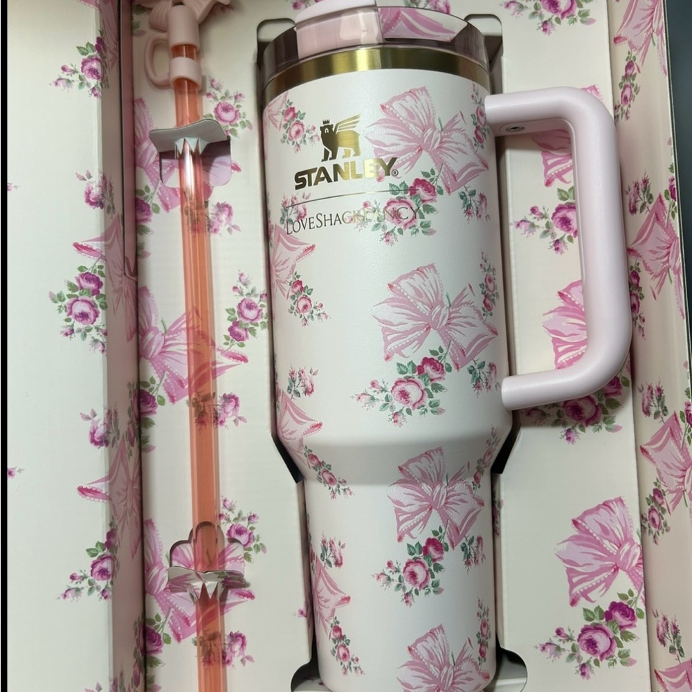 LOVE SHACK FANCY STANLEY LIMITED EDITION Stanley Floral Tumbler with Straw